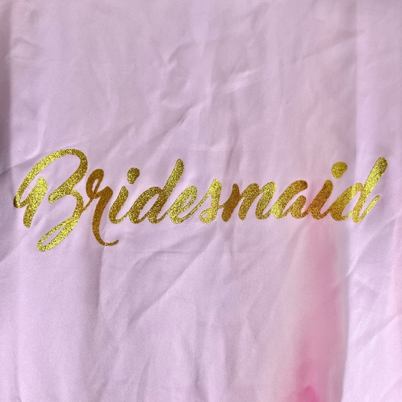 Bridesmaid Kimono/Robe with Gold Sparkle Letters - Picture 5 of 6